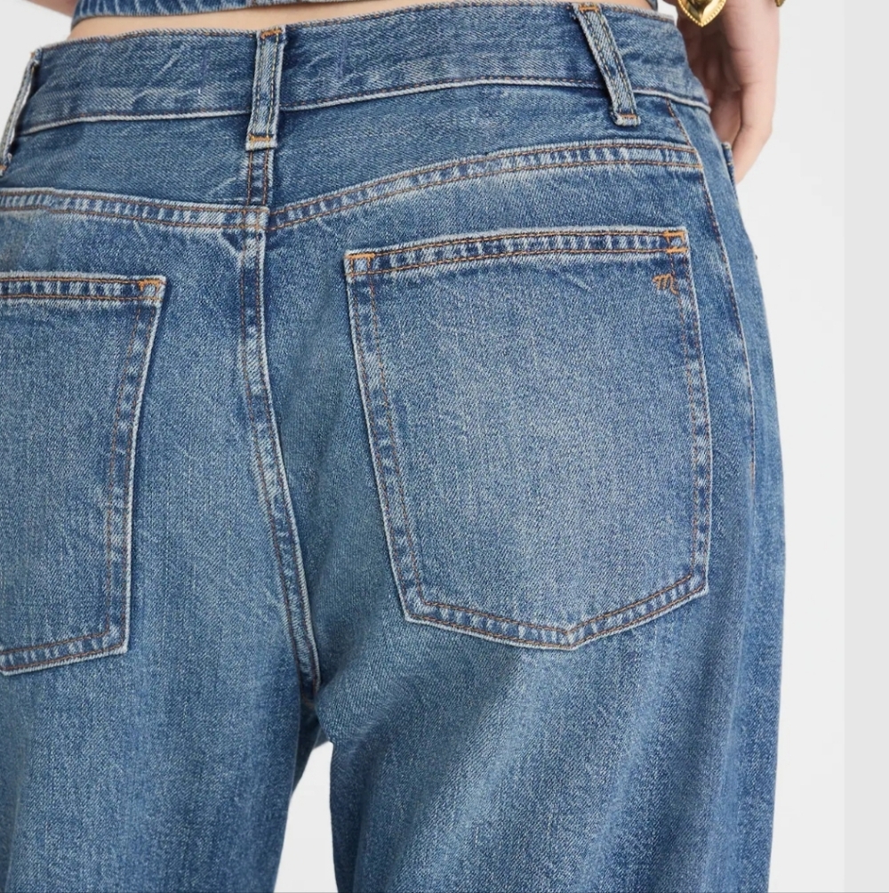 Madewell Pieced Barrel Leg Jean In Mosby Wash - Picture 9 of 11